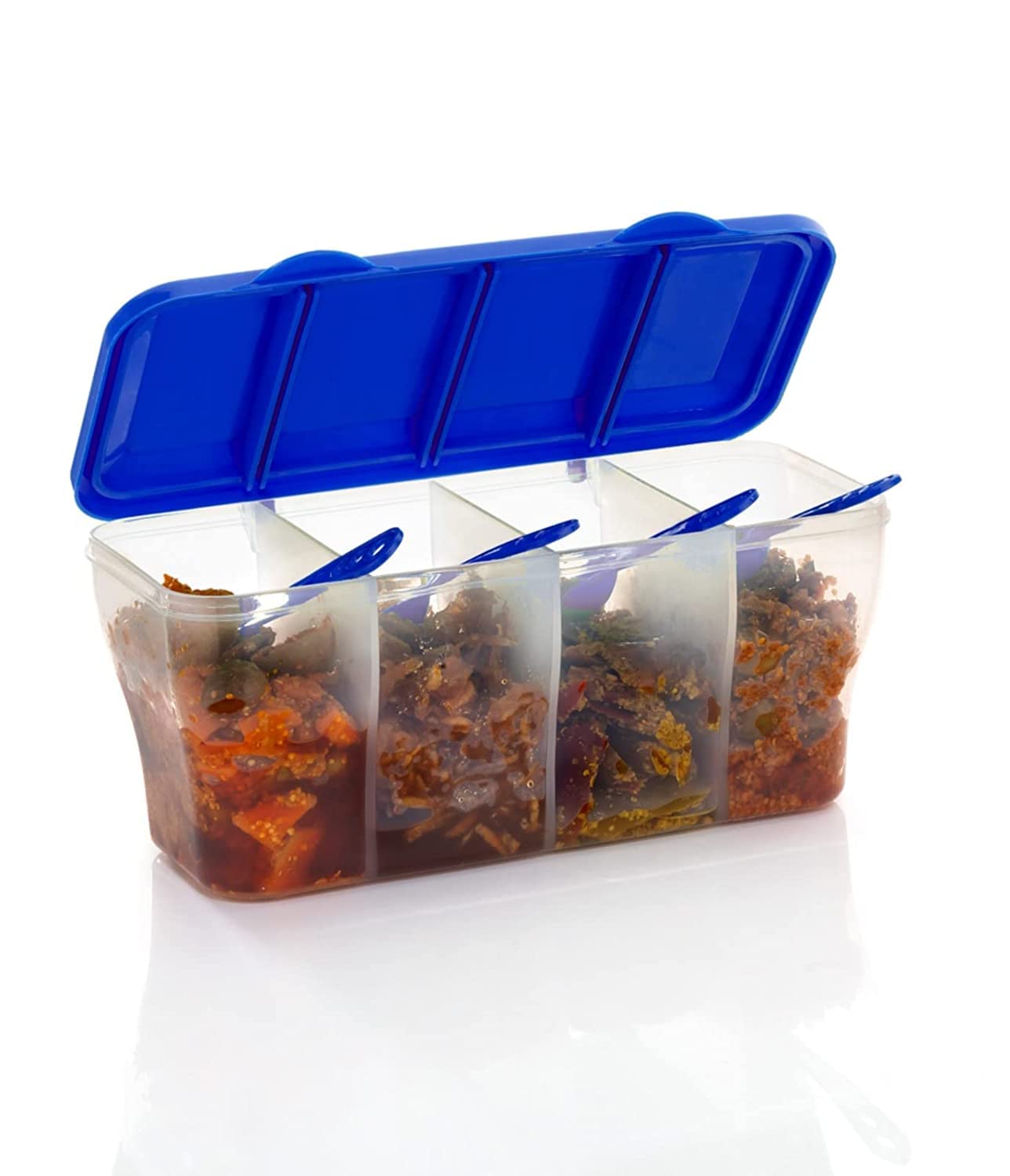 SPECKLES® Multipurpose Plastic 4 In 1 Masala Box for Kitchen