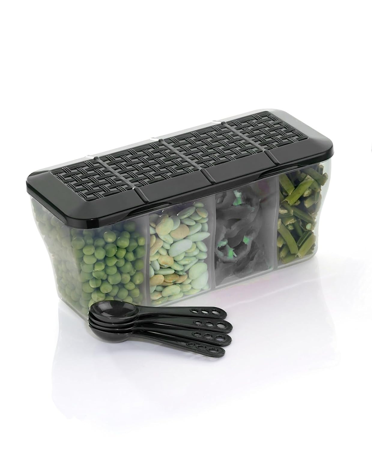 SPECKLES® Multipurpose Plastic 4 In 1 Masala Box for Kitchen