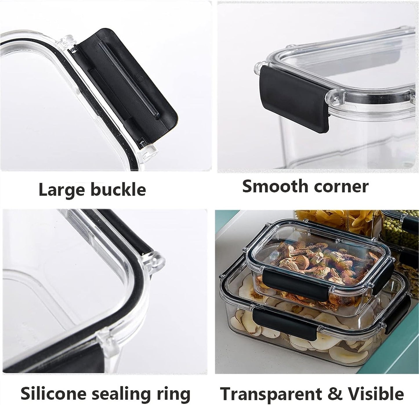 Speckles Set Of 3 Freshlock 3-Piece Set Mixed Size Plastic Food Storage Meal Prep Container Set