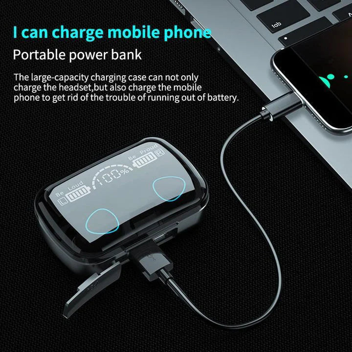 SMART TOUCH BLUETOOTH EARBUDS WITH POWER BANK