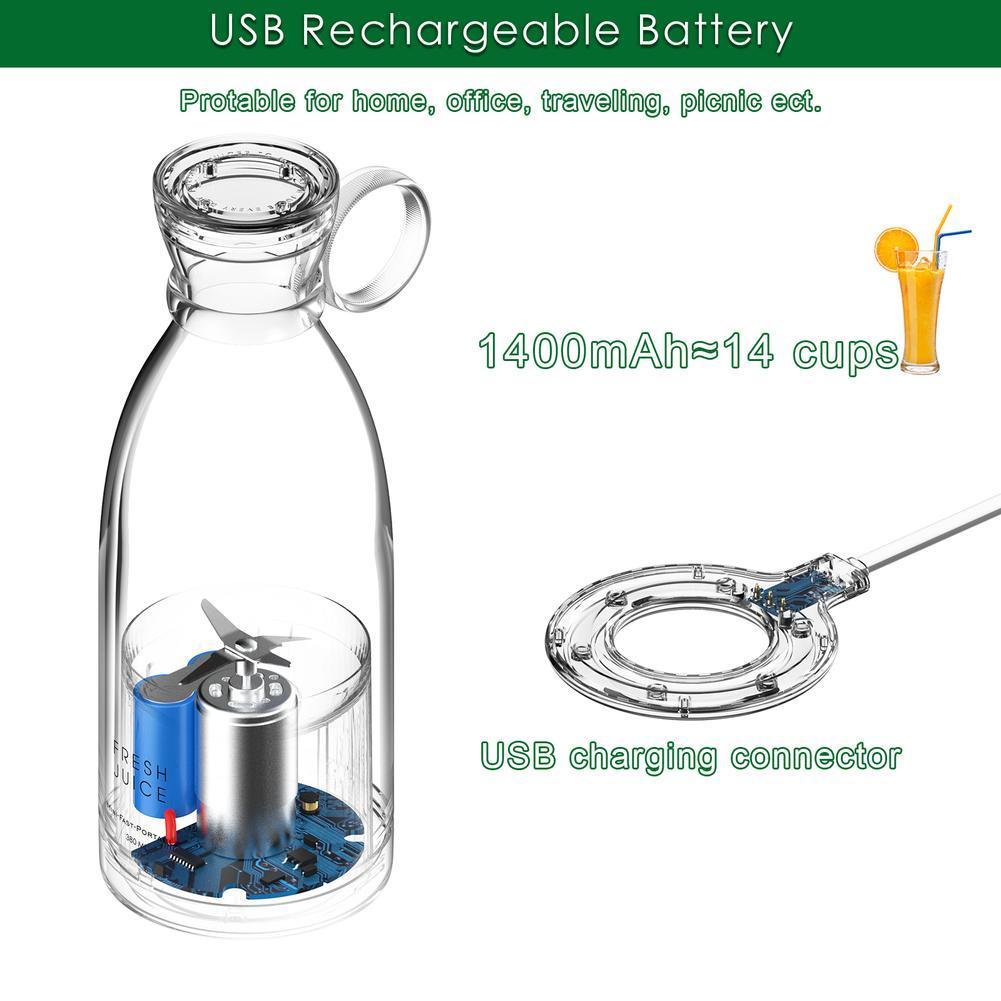 Portable Electric Juicer Blender| Usb Mini Fruit Extractor | Portable Juicer | Juice Maker Machine | Gym Health Blender