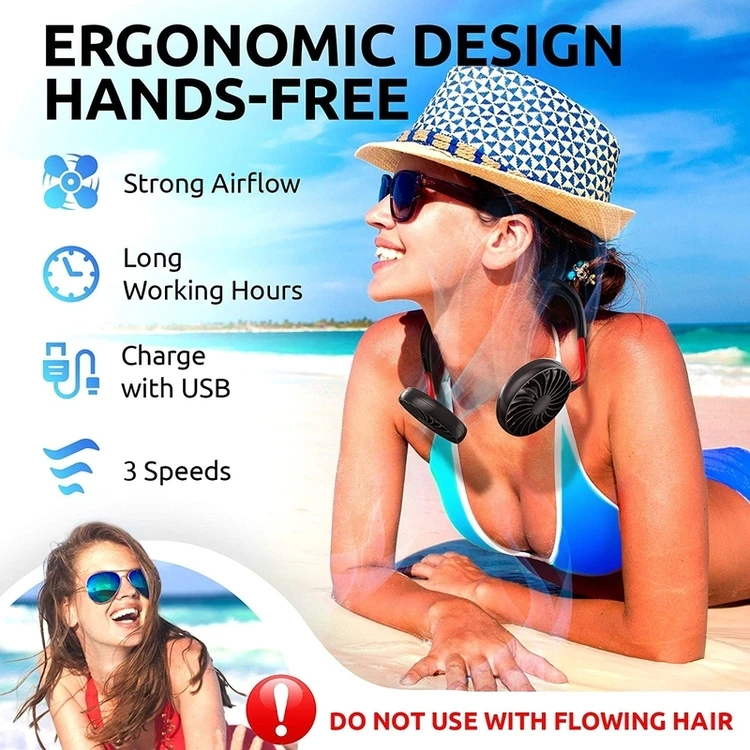 🔥Summer Best Gift🔥Portable Hanging Neck Fan📣50% OFF