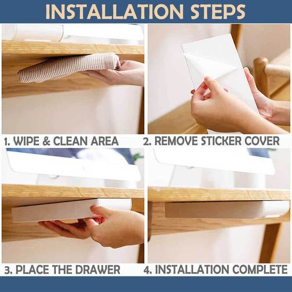 💥50% OFF TODAY 💥Stick On Hidden Under Table Drawer 💥Buy 1 Get 1 Free💥