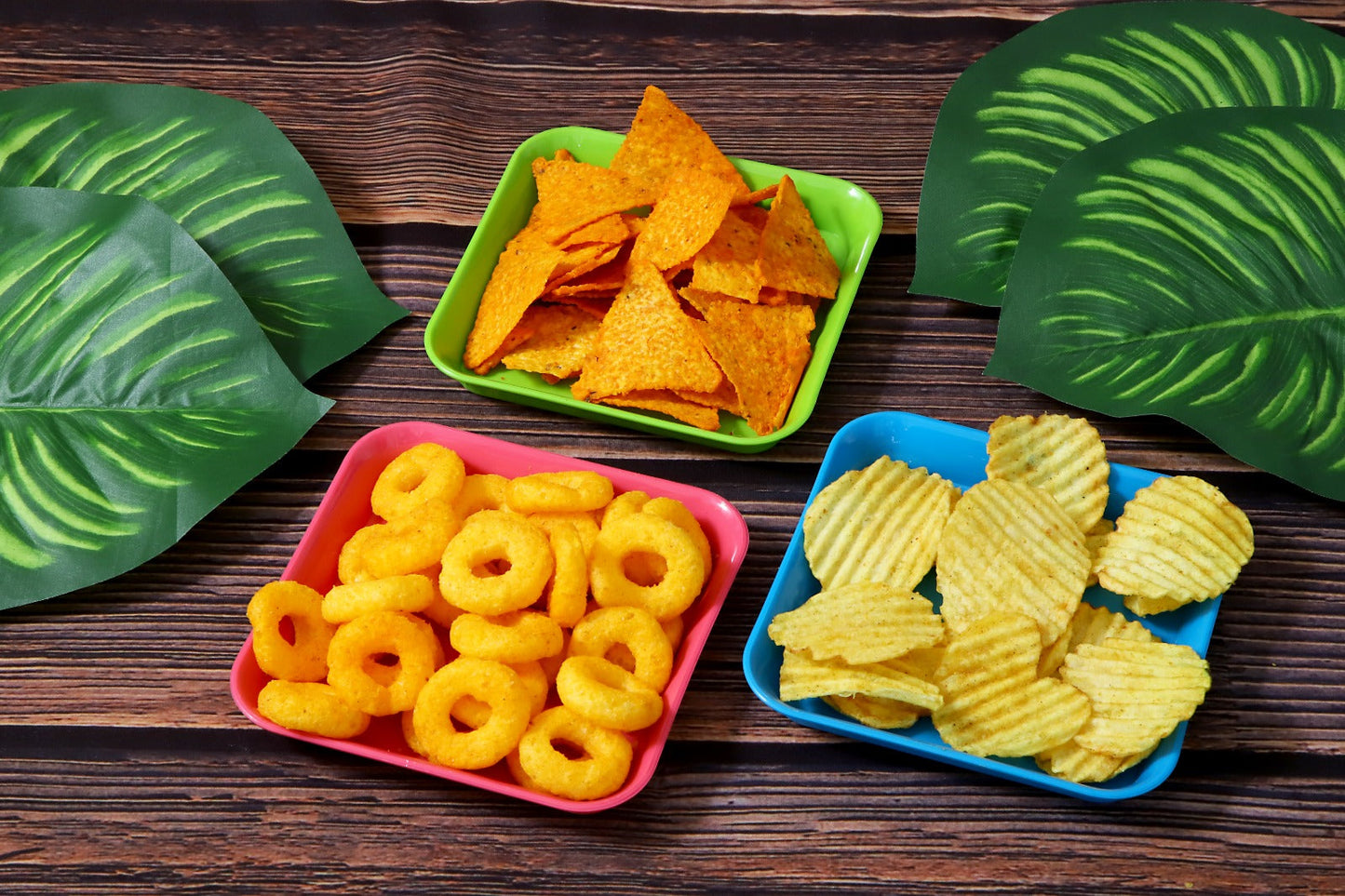 Plastic Square Snacks Quarter Plates Side/Half Plates Set, Food Grade, Unbreakable Plates