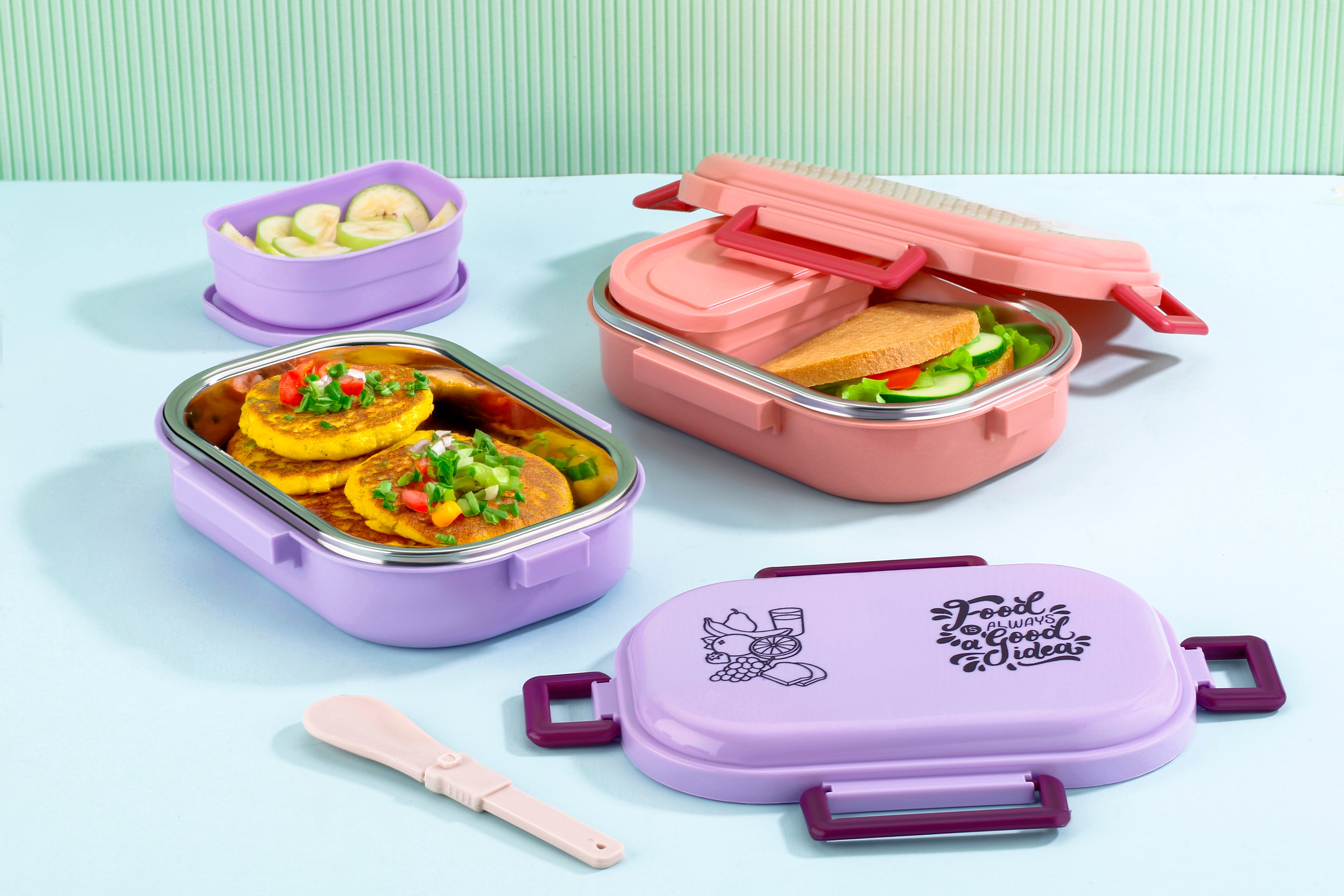 New Steel Lunch Box Set