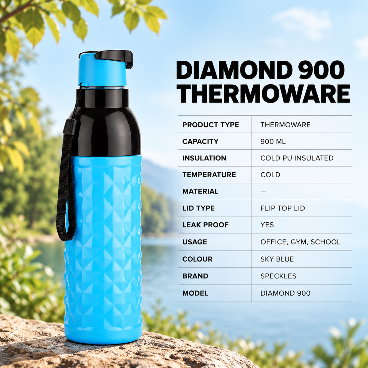 Sky Diamond 900ML Thermoware