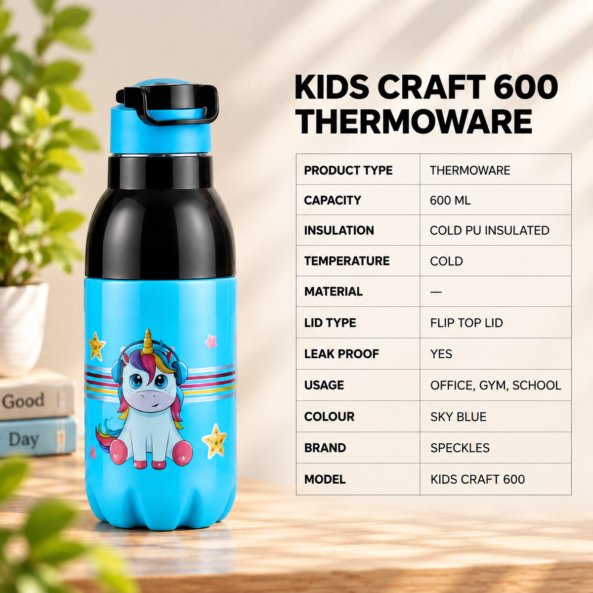 Sky Blue Kids Craft 600ML Thermoware