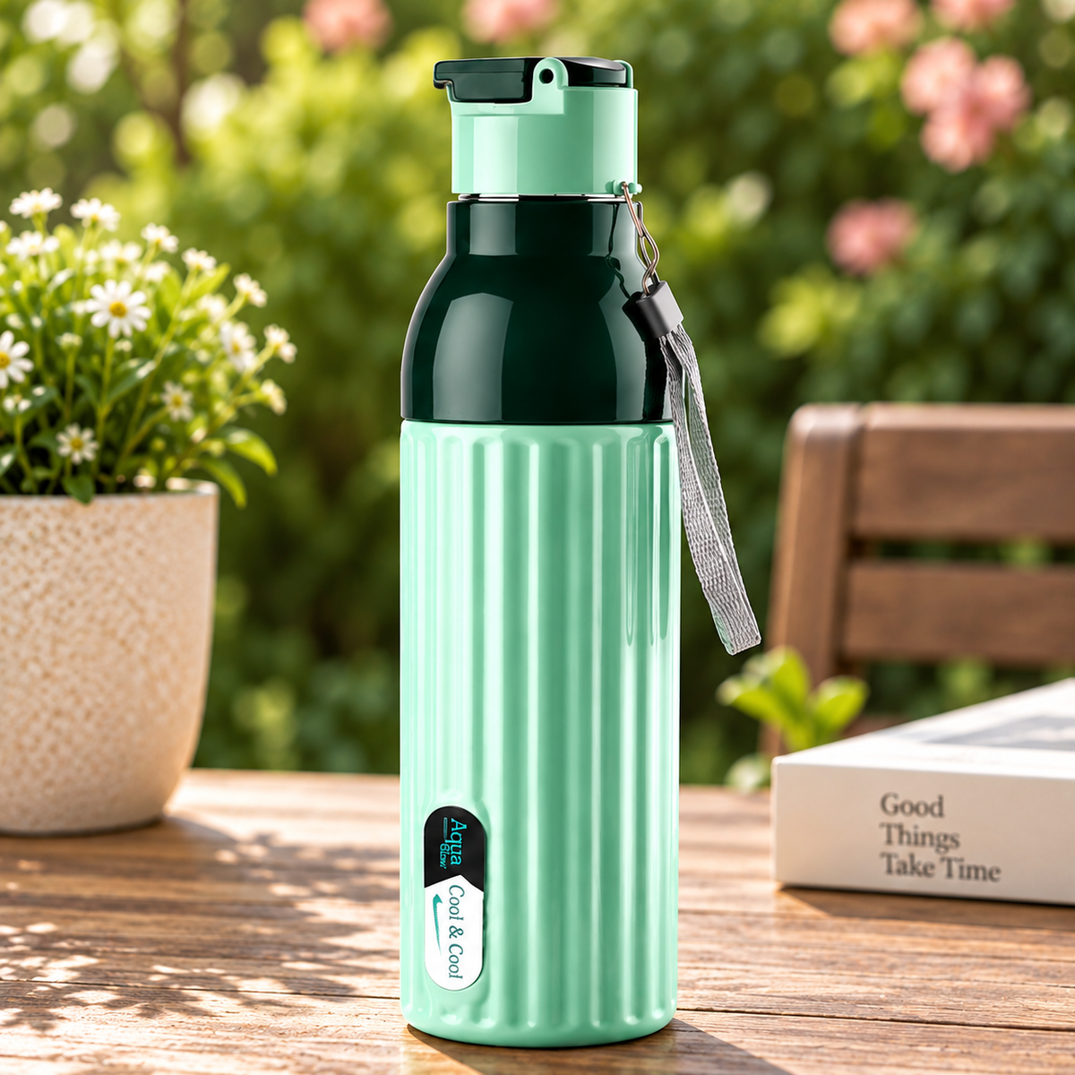 Green Speckles Aqua Cool 900ML Thermoware