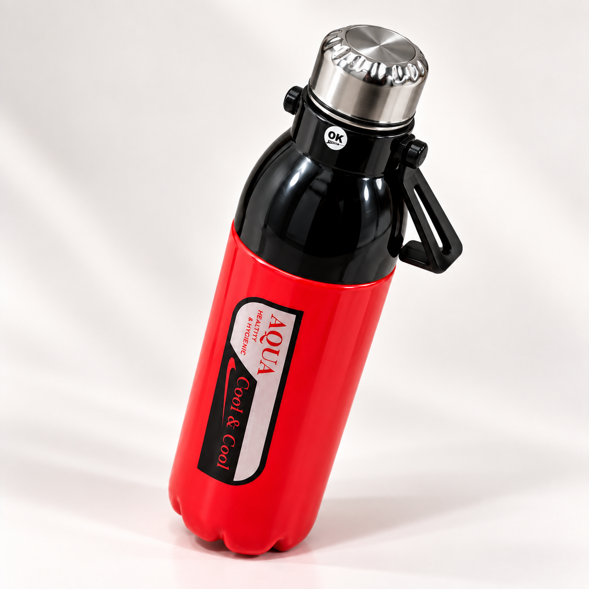 Red & Black Insulated Water Bottle