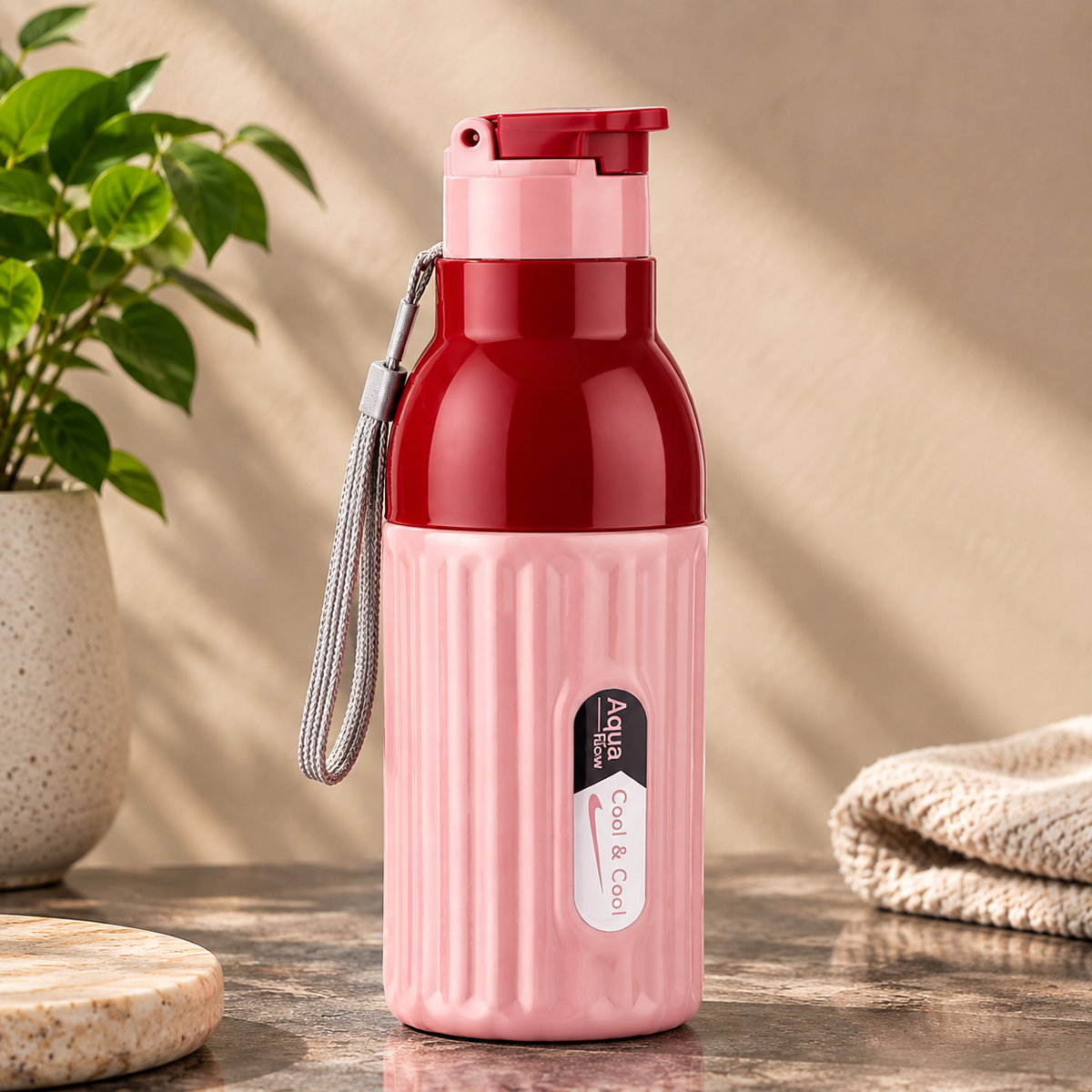 Pink & Red Aqua Cool 600ML Thermoware
