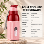Pink & Red Aqua Cool 600ML Thermoware