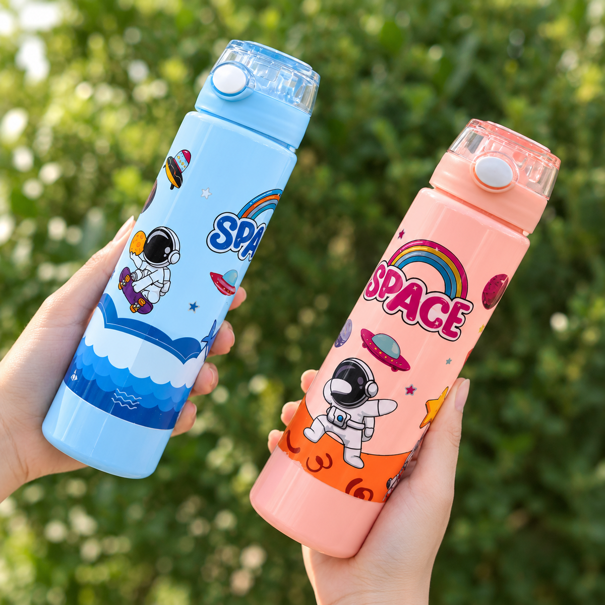 Speckles Space Theme Printed Leakproof Sipper Bottle