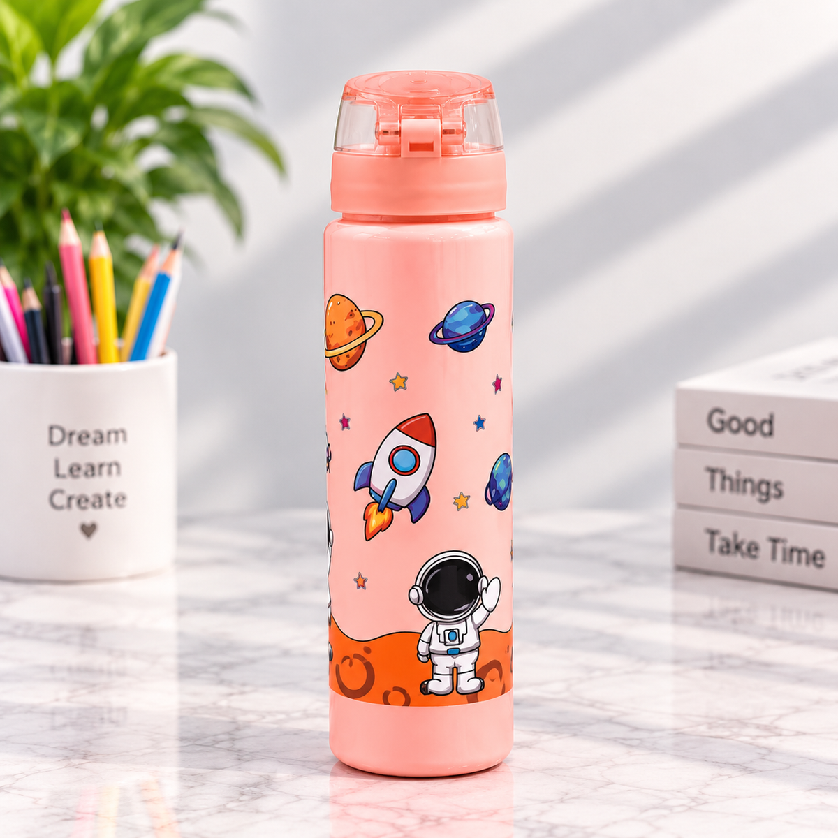 Speckles Space Theme Printed Leakproof Sipper Bottle