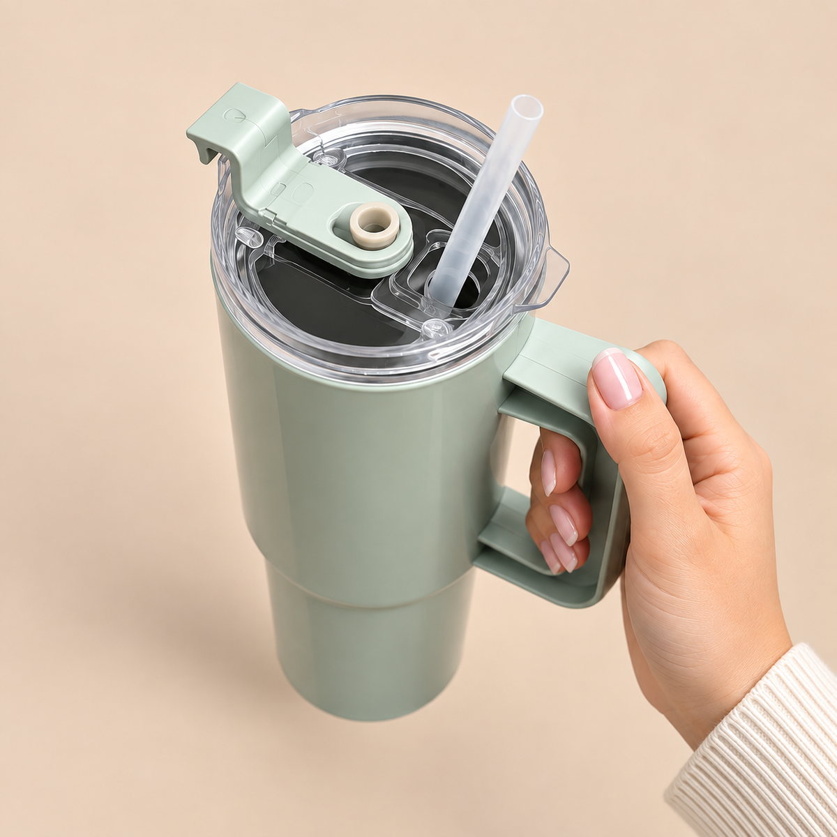 Sage Green Travel Tumbler