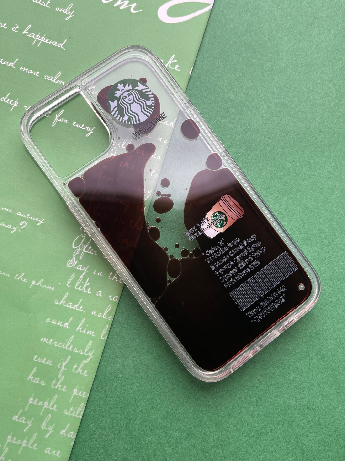 STARBUCK Floating Toy Liquid Case For IPhone